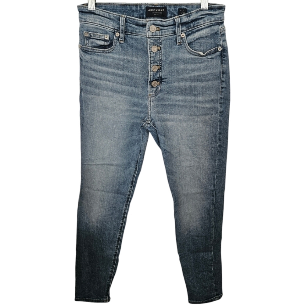 Lucky Brand High Rise Bridgette Light Wash Skinny Ankle Jeans - Picture 1 of 2